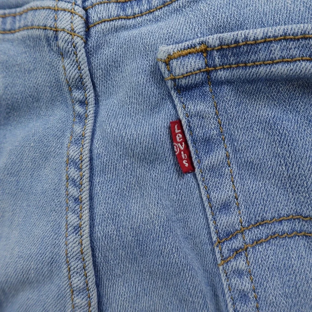 Levis Shorts Womens 33 Blue Denim Cut Off Jean Jorts High Rise Mini Micro‎ Booty
